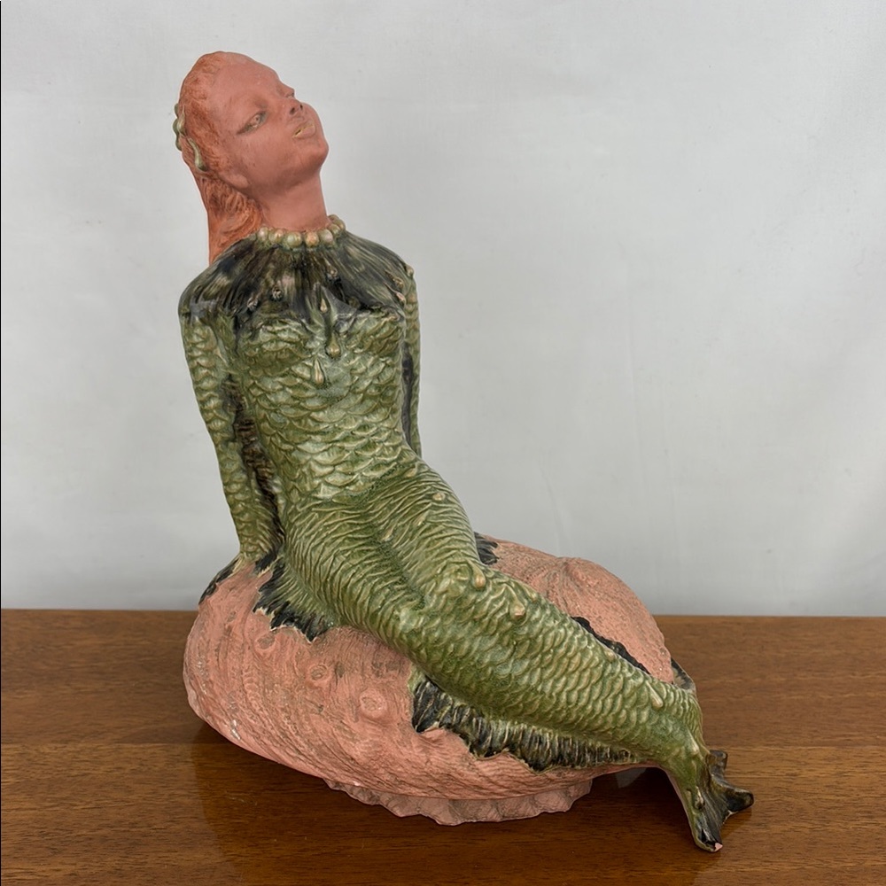 Vintage Robyn Sikking original mermaid pottery figurine